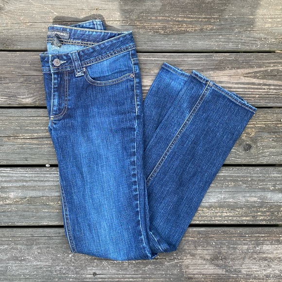 Banana Republic jeans button pockets size 6 straight leg mid-rise - Picture 8 of 12